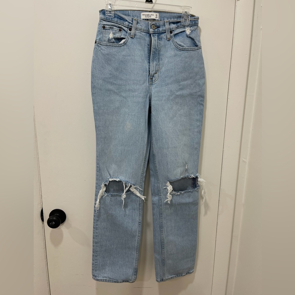 Abercrombie & Fitch Light Blue Straight Leg Jeans